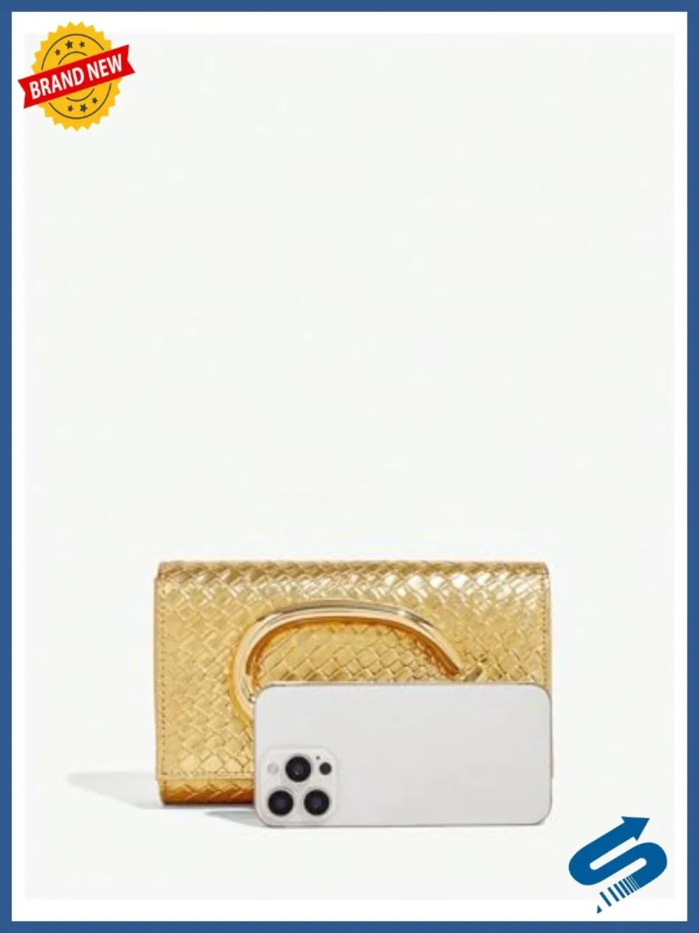 PU Leather Evening Clutch Purse with Chain Strap